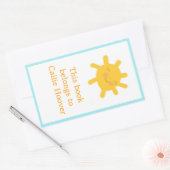 Sonniges Buchzeichen Rechteckiger Aufkleber (Umschlag)