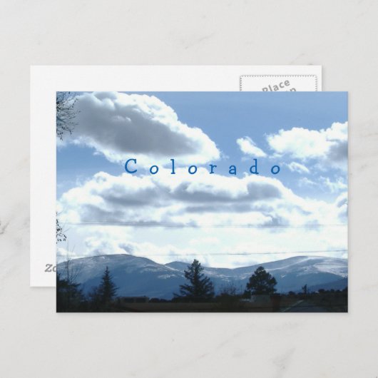 Sonniges Colorado Bergblick Postkarten (Vorne/Hinten)