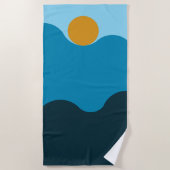 Sonniges Cotton Beach Handtuch (Vorderseite)