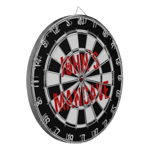 Sonniges Dartboard für Männer mit grungenhafter Ma Dartscheibe (Vorderseite Links)