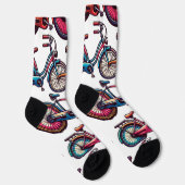 Sonniges Fahrrad für Radfahrer - Mädchen Socken (Rechts)