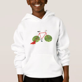 Sonniges Fahrrad mit Wassermelonrädern Hoodie