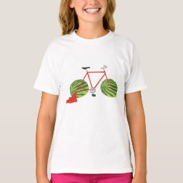 Sonniges Fahrrad mit Wassermelonrädern T-Shirt