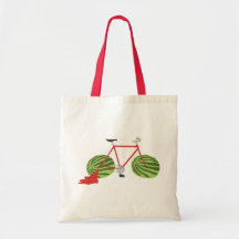 Sonniges Fahrrad mit Wassermelonrädern