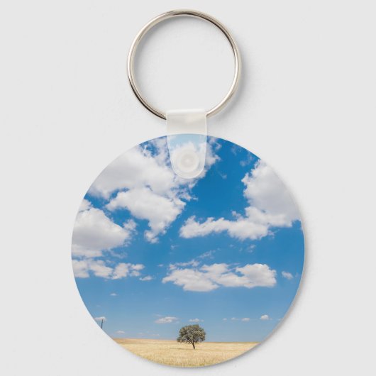 sonniges Feld Schlüsselanhänger (Vorderseite)