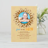 Sonniges Foto Einladung (Stehend Vorderseite)