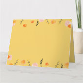 Sonniges Foto mit gelben Blumenrahmen Muttertag Karte (Rückseite)