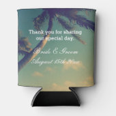 Sonniges Foto personalisierter Strand Hochzeit Dosenkühler (Vorderseite)