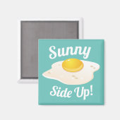 Sonniges Frühstück mit frittiertem Ei Magnet (Vorderseite/Rückseite)