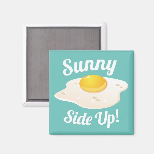 Sonniges Frühstück mit frittiertem Ei Magnet (Vorderseite/Rückseite)