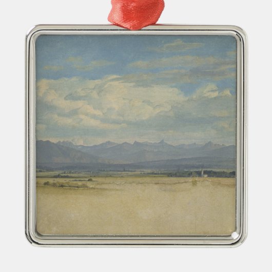 Sonniges Gebirgspanorama, 1829 Silbernes Ornament (Vorne)