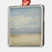Sonniges Gebirgspanorama, 1829 Silbernes Ornament (Links)