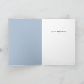 Sonniges Geburtstag moderne, blaue alberne Sarcast Karte (Innenseite)