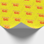 SONNIGES GELB 50ER GESCHENKPAPIER (Ecke)