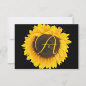 Sonniges Gelb Elegante RSVP Karte (Vorderseite)