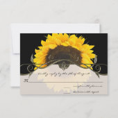 Sonniges Gelb Elegante RSVP Karte (Rückseite)