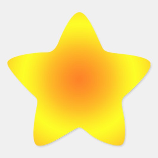 Sonniges Gelb und orangefarbenes Rundlicht Stern-Aufkleber (Vorderseite)