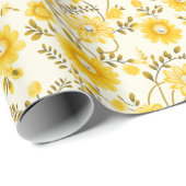 Sonniges Gelbes Vergnügen: Eine Minimalistische Ho Geschenkpapier (Rolleneckpunkt)