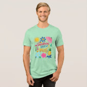 Sonniges Gemüt Tri-Blend Shirt (Vorderseite voll)
