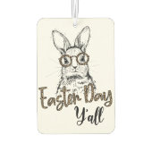 Sonniges Gesicht mit Leopardenbrille Ostertagen Autolufterfrischer (Rückseite)