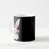 Sonniges Gesicht mit rosafarbenen Sungles Bow Kraw Kaffeetasse (Vorderseite Links)