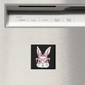Sonniges Gesicht mit rosafarbenen Sungles Bow Kraw Magnet (In Situ (Geschirrspüler))