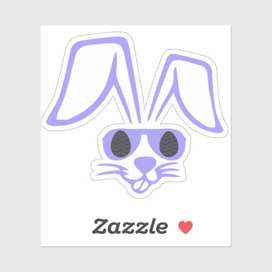 Sonniges Gesicht mit Schatten lustige Osterjungen  Aufkleber (Blatt)