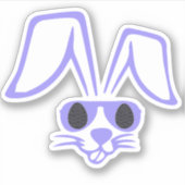 Sonniges Gesicht mit Schatten lustige Osterjungen  Aufkleber (Vorderseite)