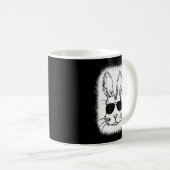 Sonniges Gesicht mit Sonnenbrille für Jungen Männe Kaffeetasse (VorderseiteRechts)