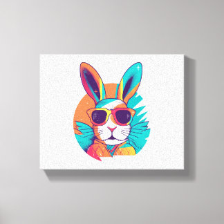 Sonniges Gesicht mit Sonnenbrille für Jungen Männe Leinwanddruck