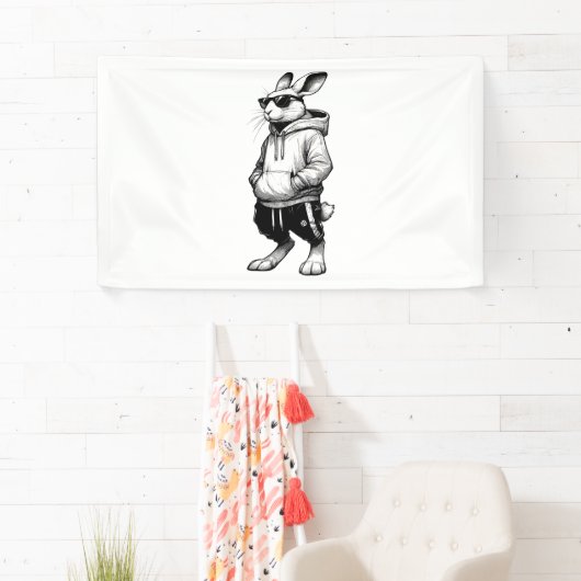 Sonniges Gesicht mit Sonnenbrille Happy Ostertag Banner (Insitu)
