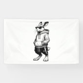Sonniges Gesicht mit Sonnenbrille Happy Ostertag Banner (Horizontal)