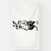 Sonniges Gesicht mit Sonnenbrille Happy Ostertag Banner (Vertikal)