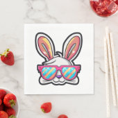 Sonniges Gesicht mit Sonnenbrille Ostertag Serviette (Beispiel)