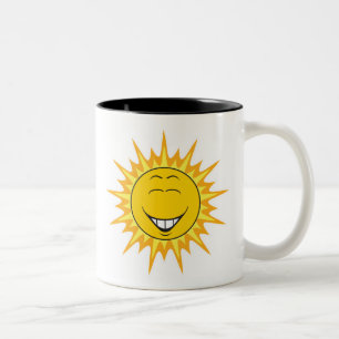 Sonniges Gesicht Zweifarbige Tasse