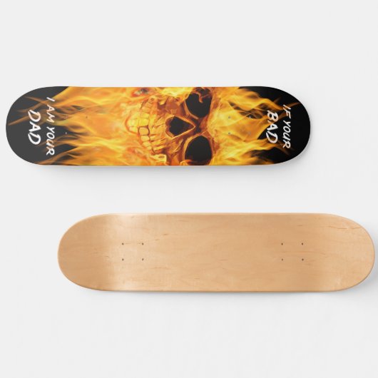 Sonniges gotisches Skull Skateboard Deck (Horizontal)