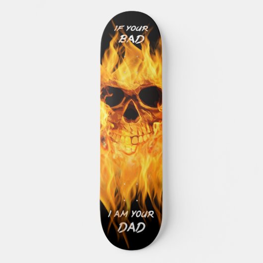 Sonniges gotisches Skull Skateboard Deck (Vorderseite)