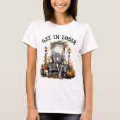 Sonniges Halloween "Get In Loser", Skeletton Hallo T-Shirt (Vorderseite)