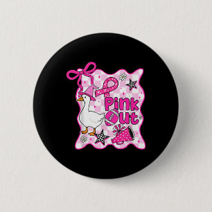 Sonniges Halloween Rosa-Out-Brustkrebs Button