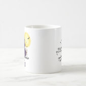 Sonniges Halloween Schwarze Katze und magischer Mo Kaffeetasse (Mittel)