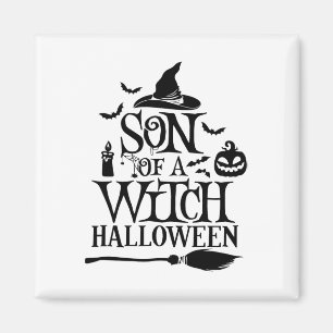 Sonniges Halloween Sohn eines Hexenjungen Magnet