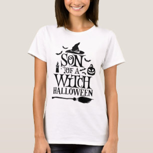 Sonniges Halloween Sohn eines Hexenjungen T-Shirt