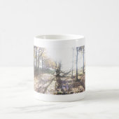 Sonniges Holz Panorama Landschaft Tasse (Mittel)