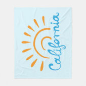 Sonniges Kalifornien-Logo Fleecedecke (Vorderseite)