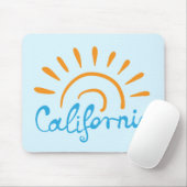 Sonniges Kalifornien-Logo Mousepad (Mit Mouse)