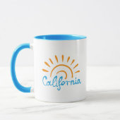 Sonniges Kalifornien-Logo Tasse (Links)