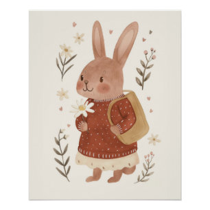 Sonniges Kinderzimmer Print, Niedlich Boho Kinder Poster