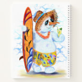 Sonniges Notebook mit Snowman Surfer Notizblock (Rückseite)