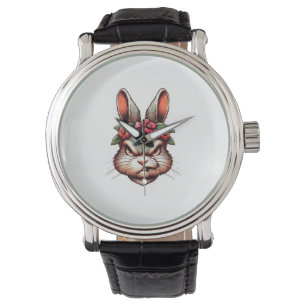 Sonniges Ostern, Angry Bunny, Funny Rabbit, Funny  Armbanduhr