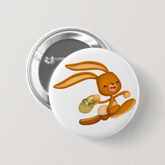 Sonniges Ostern auf Loose! Cartoon Button Abzeiche (Vorne & Hinten)